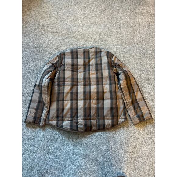 Everlane PRIMALOFT Women Brown Plaid Cotton Lined Full Zip Cozy Puffer Jacket XS - Picture 5 of 13